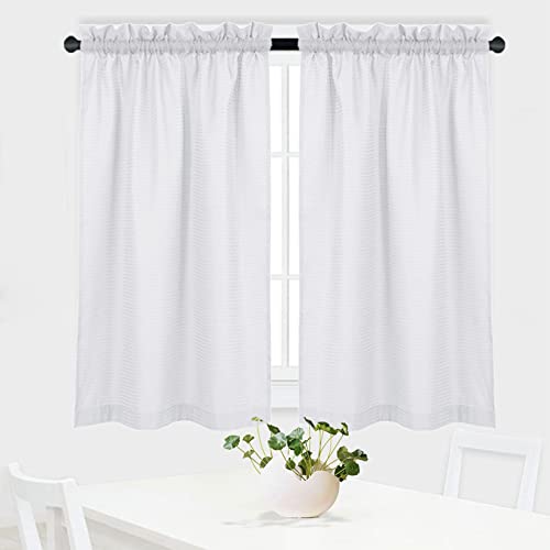 LinTimes Scheibengardinen Cáfe Vorhang mit Tunnelzug,Waffel Scheibengardinen landhausstil für Küche, Badezimmer, Bistrogardinen halbtransparent, 2 Stück,Weiß,76x114cm LinTimes Scheibengardinen Cáfe Vorhang mit Tunnelzug,Waffel Scheibengardinen landhausstil für Küche, Badezimmer, Bistrogardinen halbtransparent, 2 Stück,Weiß,76x114cm von LinTimes
