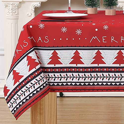 LinTimes Weihnachten Tischdecke Rot Wasserabweisend Tischwäsche Weihnachtsdekoration Wachstuch mit Weihnachtsbaum Tafeltuch Rechteckig 54 x 90 Zoll LinTimes Weihnachten Tischdecke Rot Wasserabweisend Tischwäsche Weihnachtsdekoration Wachstuch mit Weihnachtsbaum Tafeltuch Rechteckig 54 x 90 Zoll von LinTimes