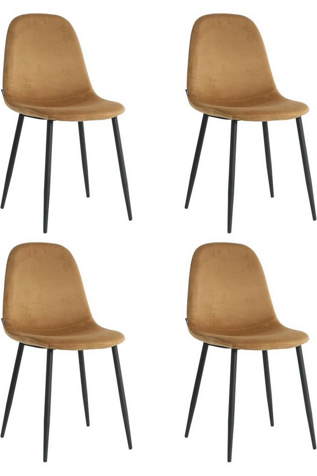 Lina® Esszimmerstuhl Napoli Esszimmerstühle 2er, 4er, 6er Set – Samt & Metall, Modern (2er, 4er, 6er, 4 St), Samtbezug in Trendfarbe, stabiler Stahlrahmen, vielseitig kombinierbar von Lina®