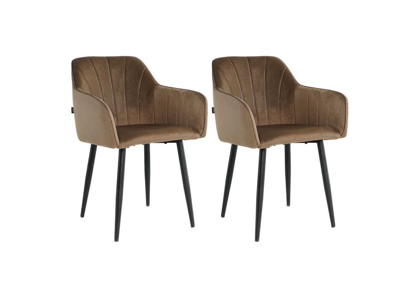 Lina® Esszimmerstuhl Elisia Esszimmerstühle 2er Set – Samt & Metall, Modern & Komfortabel (2er, 4er, 6er Set, 2 St), einfache Montage langlebiges Material, modernes Design von Lina®