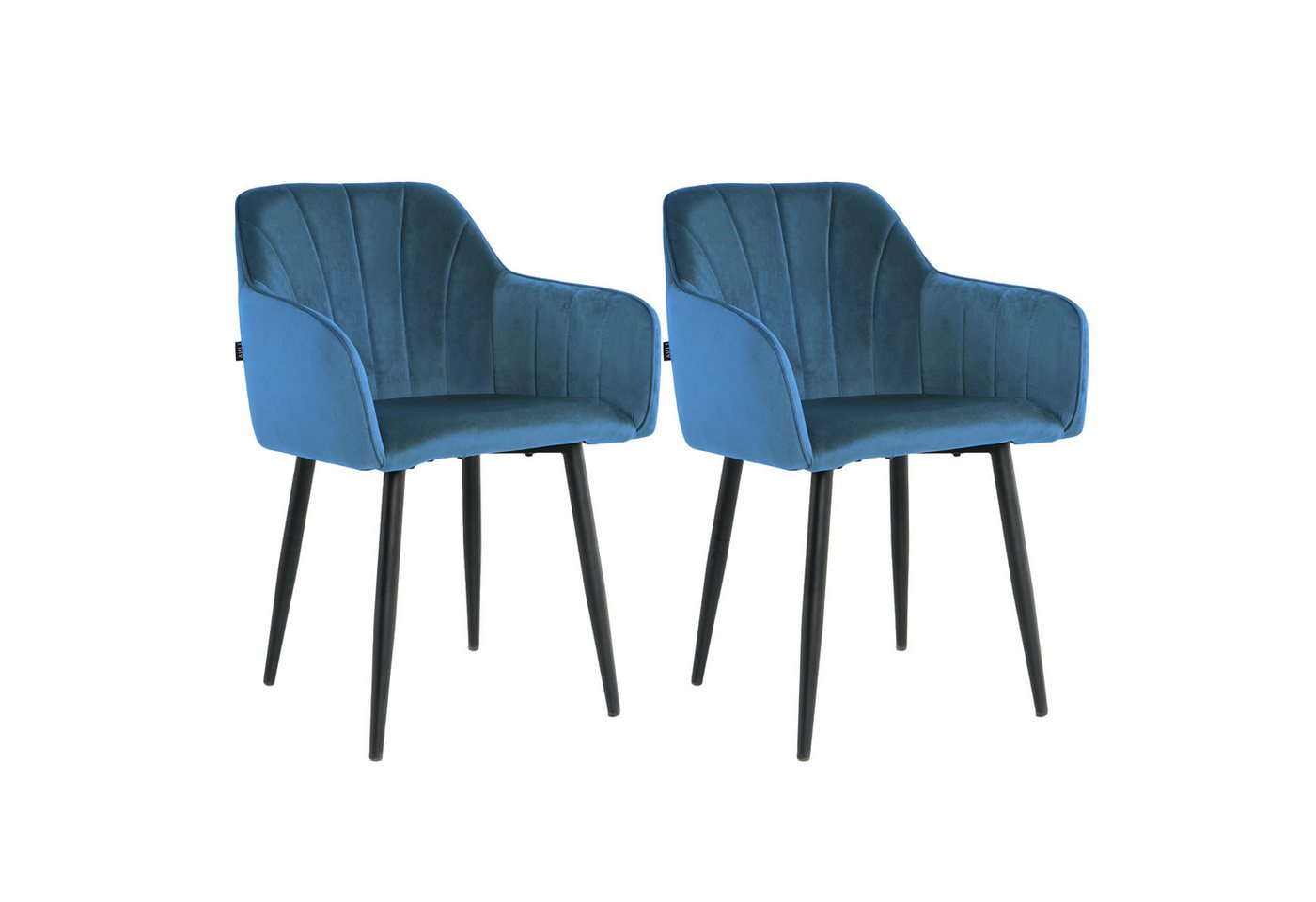 Lina® Esszimmerstuhl Elisia Esszimmerstühle 2er Set – Samt & Metall, Modern & Komfortabel (2er, 4er, 6er Set, 2 St), einfache Montage langlebiges Material, modernes Design von Lina®