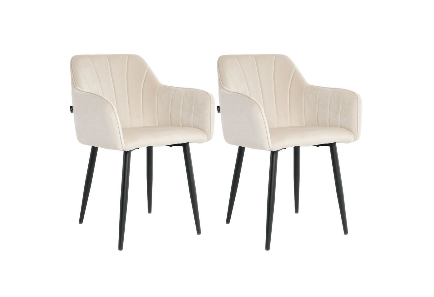 Lina® Esszimmerstuhl Elisia Esszimmerstühle 2er Set – Samt & Metall, Modern & Komfortabel (2er, 4er, 6er Set, 2 St), einfache Montage langlebiges Material, modernes Design von Lina®