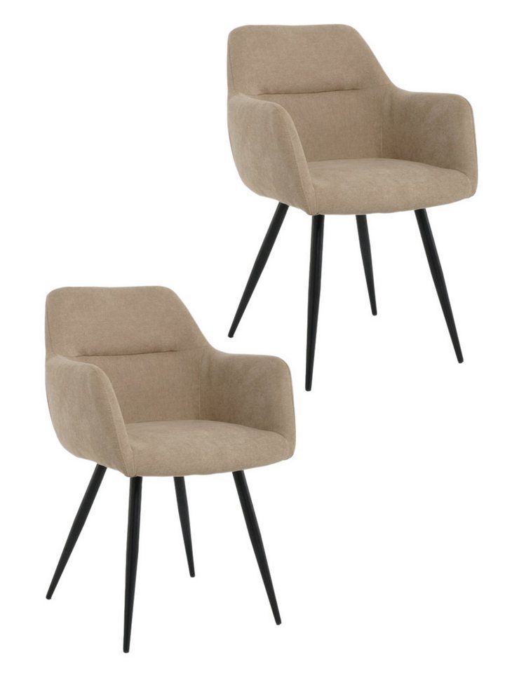 Lina® Esszimmerstuhl Nova Esszimmerstühle 2er Set – Modern, Komfortabel & Stilvoll (2er Set), Ergonomisch geformt, moderne Rautensteppung, Stoffbezug von Lina®