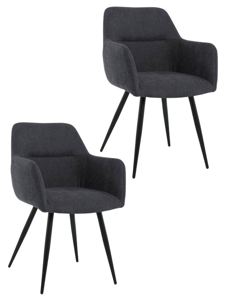 Lina® Esszimmerstuhl Nova Esszimmerstühle 2er Set – Modern, Komfortabel & Stilvoll (2er Set), Ergonomisch geformt, moderne Rautensteppung, Stoffbezug von Lina®