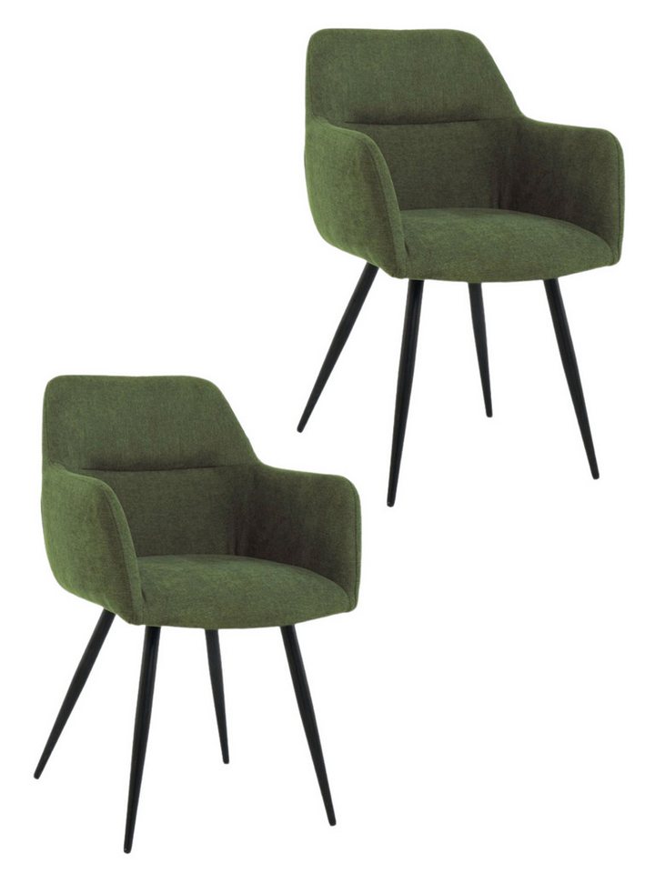 Lina® Esszimmerstuhl Nova Esszimmerstühle 2er Set – Modern, Komfortabel & Stilvoll (2er Set), Ergonomisch geformt, moderne Rautensteppung, Stoffbezug von Lina®