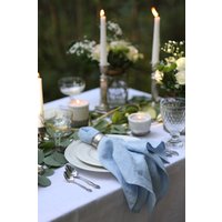 Leinenservietten, Hochzeitsservietten, Blaue Hochzeitsleinenservietten, Handgemachte Servietten von LinaraArt