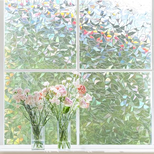 Linarun Fensterfolie Blickdicht Selbsthaftend,Sichtschutzfolie Fenster Bunt,3D Regenbogen Folie Fenster Statisch Haftend ohne Klebstoff Anti UV Sonnenschutz für Büro Wohnzimmer 60x200cm Linarun Fensterfolie Blickdicht Selbsthaftend,Sichtschutzfolie Fenster Bunt,3D Regenbogen Folie Fenster Statisch Haftend ohne Klebstoff Anti UV Sonnenschutz für Büro Wohnzimmer 60x200cm von Linarun