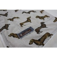 Hundedecke Kuscheldecke Flauschdecke Für Hunde Dogblanket Teckel Dackel von LinasTraumwerkstatt