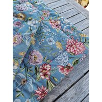 Hundedecke Kuscheldecke Hundematte Für Hunde Weiche Matte Canvas Blumen Retro Gobbelin , Gefüttert Decke Liegematte von LinasTraumwerkstatt