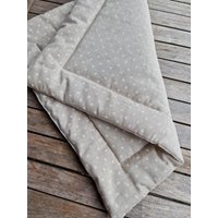 Hundedecke Kuscheldecke Hundematte Für Hunde Weiche Matte Canvas Blumen Retro Punkte Motiv Gefüttert, Decke Hunde, Liegematte von LinasTraumwerkstatt