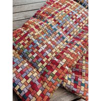Hundedecke Kuscheldecke Hundematte Für Hunde Weiche Matte Canvas Retro Rauten Bunt Motiv Gefüttert, Decke Hunde, Liegematte von LinasTraumwerkstatt