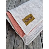 Musselindecke Aprikot Natur , Größen Wählbar Decke Aus Musselin 4 Lagig Kuscheldecke Wellness Sommerdecke Tagesdecke Skandi Skandidesign von LinasTraumwerkstatt