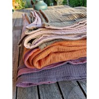 Musselindecke Mittel Decke Aus Musselin Farben Frei Wählbar, 4 Lagig Kuscheldecke Wellness Sommerdecke Tagesdecke von LinasTraumwerkstatt