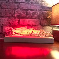 Charles Leclerc Ferrari Led Lampe Nachtlicht, Wohnkultur, Formel 1, F1 Geschenke, Ferrari, Geschenke Für Ihn, Lampe, Licht, Decor von LincsCraftsUK