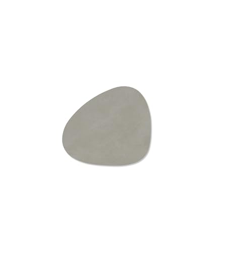 4er Set Glasuntersetzer Curve (11x13cm) Leder Nupo - LindDNA, Philippi:Light Grey von Lind DNA