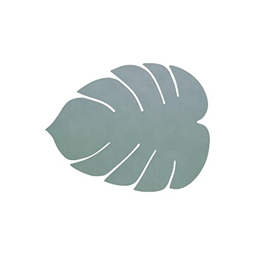 Lind DNA Tischset Leaf/Medium aus Leder Nupo in der Farbe Pastellgrün, Größe: S 26X22cm, 989957 von Lind DNA