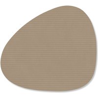 Lind DNA - Glasuntersetzer Curve, Corduroy clay braun von Lind DNA