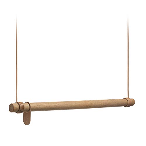 Lind DNA - Swing Hängegarderobe M (80 cm), Eiche Natur/Leder Natur von Lind DNA
