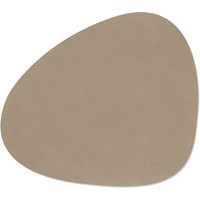 Lind DNA - Tischset Curve L, Corduroy clay braun von Lind DNA
