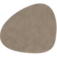 Lind DNA - Tischset Curve L, Corduroy nomad grau von Lind DNA