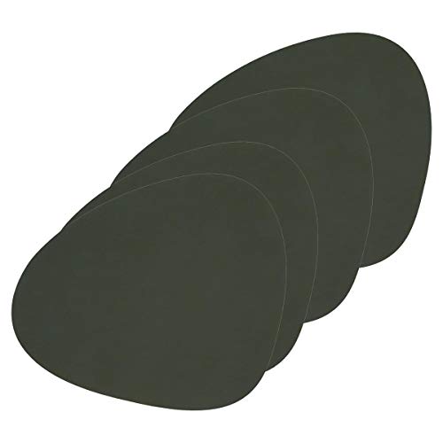 Lind DNA Tischset Curve L Nupo, 4er-Set in Dark Green von Lind DNA