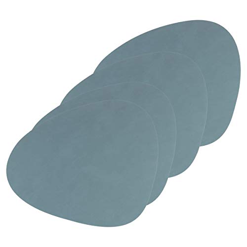 Lind DNA Tischset Curve L Nupo, 4er-Set in Light Blue von Lind DNA