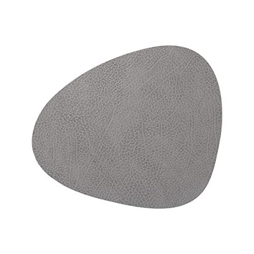 Lind DNA Tischset Curve L Recyceltes Leder Hippo Anthrazit-Grau, Maße: 37cm x 44cm, 98869 von Lind DNA