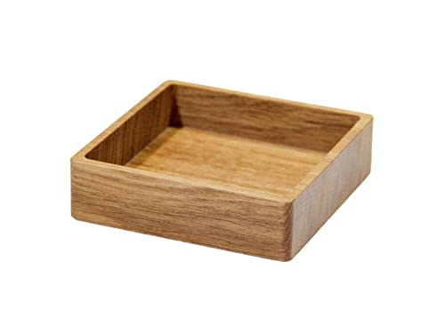 Lind DNA Holz Box Square Eiche Natur Holzschale, Maße: 11cm x 11cm x 3cm, 98165 von Lind DNA