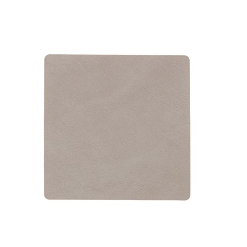 LindDNA Square Untersetzer aus Recyceltem Leder in der Farbe Light Grey, Maße: 10cm x 10cm x 0,2cm, 981186 von Lind DNA