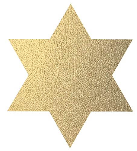 LindDNA Star Tischset aus Hippo Leder in der Farbe Gold, Maße: 34,5cm x 34,5cm, 990142 von Lind DNA