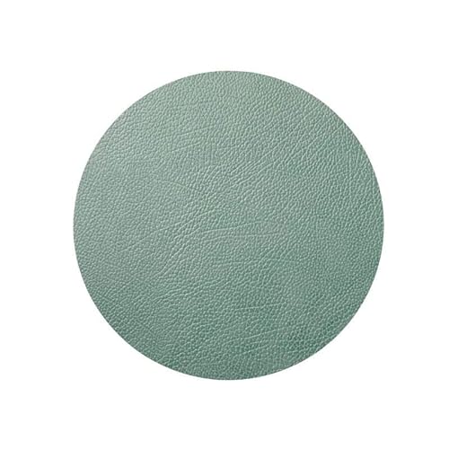 LindDNA Tischset Circle aus Recyceltem Leder in der Farbe Pastel-Green, Maße: 40cm x 40cm x 0,2cm, 981128 von Lind DNA