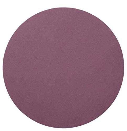 LindDNA Tischset Circle aus recyceltem Nupo Leder in der Farbe Plum mit einem Durchmesser von 40cm, 981042 von Lind DNA