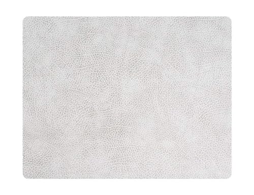 LindDNA Tischset Square aus recyceltem Hippo Leder in der Farbe White-Grey mit Einer Größe von 35x45cm, 98935 von Lind DNA
