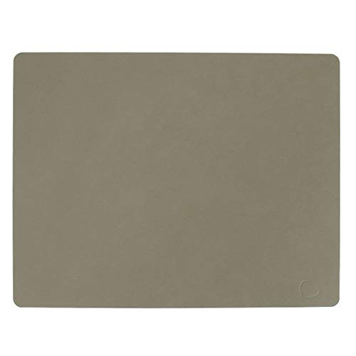 LindDNA Tischset Square aus recyceltem Nupo Leder in der Farbe Army Green mit Einer Größe von 35x45cm, 982480 von Lind DNA