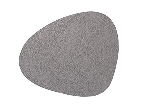 Tischset Platzset Curve S (24x28cm) Hippo Leder - LindDNA, Color:anthrazit/grau von Lind DNA