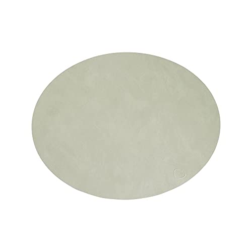 Tischset Platzset Oval L (35x46cm) Nupo Leder 2er Set LindDNA, Farbe:Olive Green von Lind DNA