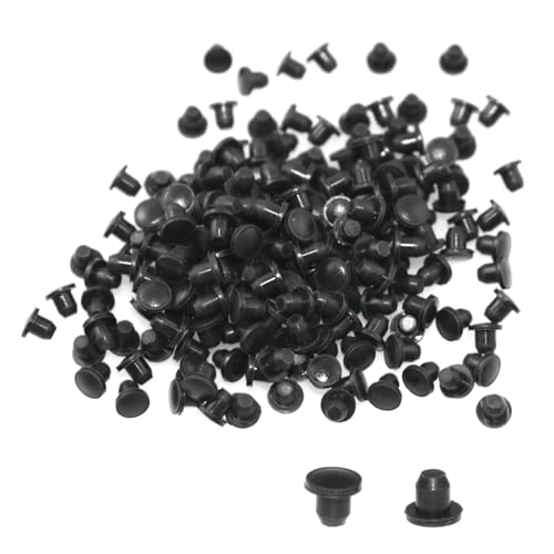 Lind Kitchen 100 Stück 3,1 mm schwarze Kunststoff-Stopfen, Schrauben/Bohrlochabdeckung, runder Knopfstopper, staubdicht, stoßdämpfend, Fußpolster, geeignet für Küchenschränke, Bücherregale Lind Kitchen 100 Stück 3,1 mm schwarze Kunststoff-Stopfen, Schrauben/Bohrlochabdeckung, runder Knopfstopper, staubdicht, stoßdämpfend, Fußpolster, geeignet für Küchenschränke, Bücherregale von Lind Kitchen