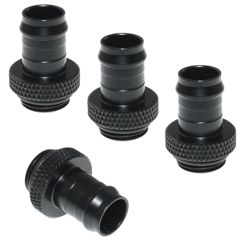 Lind Kitchen Computer-Wasserkühlung, 3-Wege-Dünn, G1/4-Pagode, 10 mm Innendurchmesser, geeignet für Schlauch und PC-Wasserkühlsystem, Rohrverbinder, Schwarz, 4 Stück von Lind Kitchen