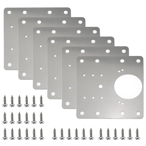 Lind Kitchen Edelstahl Schranktürscharnier Reparaturplatte 8 Löcher mit Schrauben zur Befestigung von Küchenschränken Kleiderschränken Schminktischen Holztischen und Stühlen Betten und Regalen von Lind Kitchen