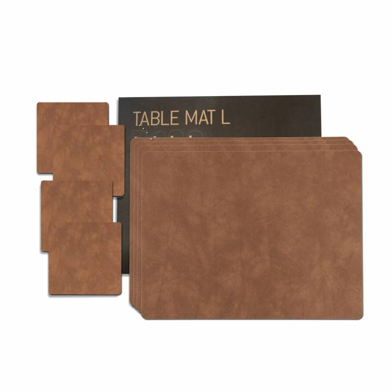 Lind Dna Geschenkset Square L Nupo 4 Tischsets 4 Glasuntersetzer Tischset B-Ware von LindDNA