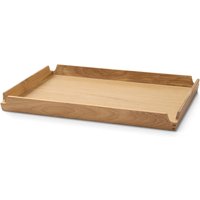 Lind DNA - Airy Teak Tablett Square M, Teak / Nupo natur von Lind DNA