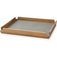 Lind DNA - Airy Teak Tablett Square S, Teak / Nupo light grey von Lind DNA
