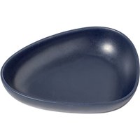 LindDNA - Curve Stoneware tiefer Teller, 22 x 19 cm, navy blue von LindDNA