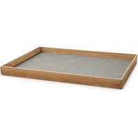 Lind DNA - Even Teak Tablett Square L, Teak/ Nupo light grey von Lind DNA