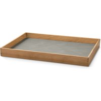 Lind DNA - Even Teak Tablett Square M, Teak / Nupo light grey von Lind DNA