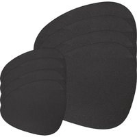 Lind DNA - Geschenkset Curve L, Core meliert anthrazit (4 Tischsets + 4 Glasuntersetzer) von Lind DNA
