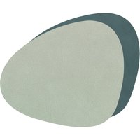 Lind DNA - Glasuntersetzer Curve Double, Nupo dunkelgrün / olivgrün von Lind DNA