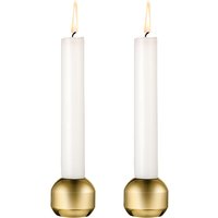 Lind DNA - Silhouette Kerzenhalter, Ø 4,2 x H 3,4 cm, vergoldet (2er-Set) von Lind DNA
