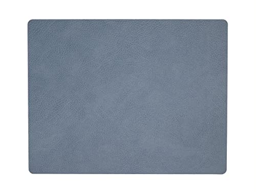 LindDNA Square Tischset Large aus Hippo Leder in der Farbe Hellblau, Maße: 35cm x 45cm, 981257 von LindDNA
