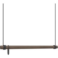 Lind DNA - Swing Hängegarderobe M (80 cm), Eiche geräuchert / Leder schwarz von Lind DNA